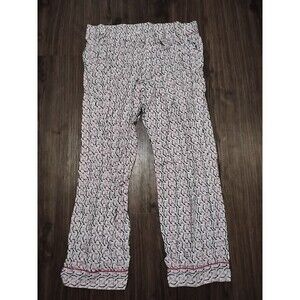 Victorias Secret Pajama Pants Women's Size Medium White Penguin Print Loungewear